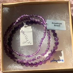 Bracelet Amethyst x3